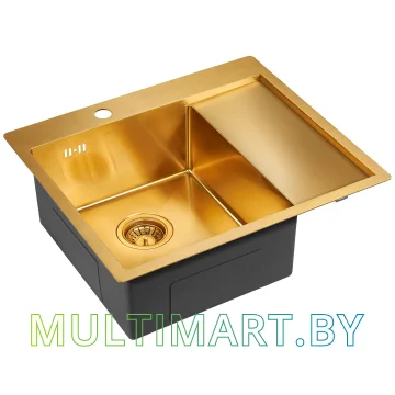 Кухонная мойка Paulmark Flank PM225951-BGL (брашированное золото) картинка 2
